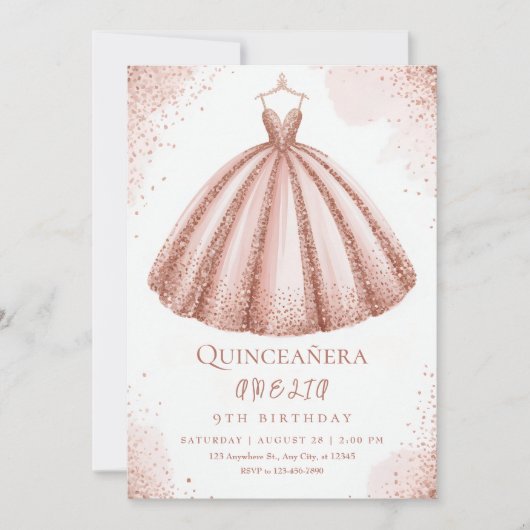 Gelukkige verjaardag klein prinsessenkasteel kaart (Voorkant)