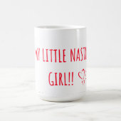 Gelukkige verjaardag klein vervelend meisje koffiemok (Center)