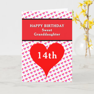 Gelukkige verjaardag kleindochter Hartjes Kaart