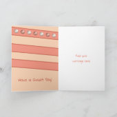 Gelukkige Verjaardag Kleindochter koraal en perzik Kaart (Binnen)