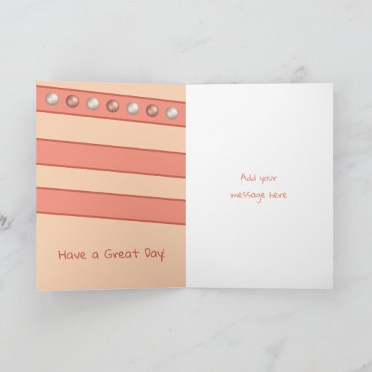 Gelukkige Verjaardag Kleindochter koraal en perzik Kaart (Binnen)