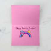 Gelukkige verjaardag kleindochter met zon en regen kaart (Binnen)