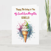 Gelukkige verjaardag kleindochter | Puppy kleurpla Bedankkaart (Voorkant)