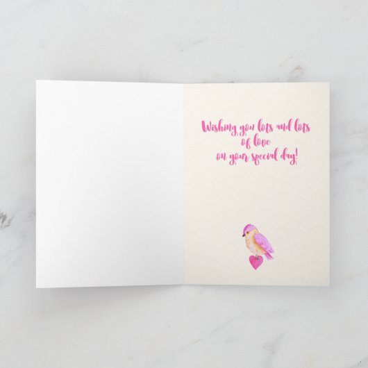 Gelukkige verjaardag kleindochter Veel liefde Kaart (Binnen)