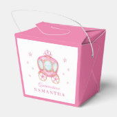 Gelukkige verjaardag kleine prinses koets bedankdoosjes (Achterkant)