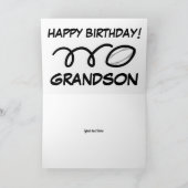 Gelukkige Verjaardag Kleinzoon atletische rugby ba Kaart (Binnen)