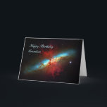 Gelukkige Verjaardag Kleinzoon - Een Starburst Ver Kaart<br><div class="desc">Galaxies, Stars and Nebulae-serie: Dit mozaïek afbeelding van het magnifieke sterrenstelsel Messier 82 (ook bekend als Cigar Galaxy) is een echt scherp groothoek-uitzicht. M82 is een sterrenstelsel dat opmerkelijk is vanwege zijn webben van versnipperde wolken en vlamachtige pluimen van gloeiend waterstof die uit zijn centrale regio's stralen waar jonge sterren...</div>