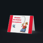 GELUKKIGE VERJAARDAG **KLEINZOON** VIS HUMOR KAART<br><div class="desc">DANK JE WEL VOOR HET LANGSKOMEN IN EEN VAN MIJN ACHT WINKELS EN KOM ALSTUBLIEFT WEER GAUW TERUG!!!</div>