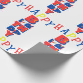 Gelukkige Verjaardag Kleur Remix Wrapping Papier (Hoek)