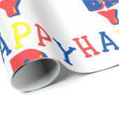 Gelukkige Verjaardag Kleur Remix Wrapping Papier (Rol Hoek)