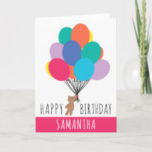 Gelukkige Verjaardag Kleurrijke Ballon Teddy Bear 