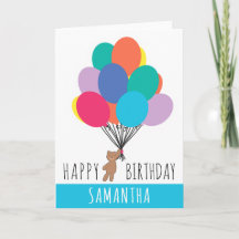 Gelukkige Verjaardag Kleurrijke Ballon Teddy Bear 