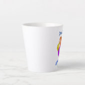 Gelukkige Verjaardag Kleurrijke Ballonnen Streamer Latte Mok (Voorkant)