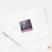 Gelukkige Verjaardag Kleurrijke Confetti & snoep Vierkante Sticker (Envelop)