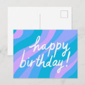 GELUKKIGE VERJAARDAG Kleurrijke Cool & Leuke Strep Briefkaart (Voorkant / Achterkant)