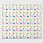 Gelukkige Verjaardag Kleurrijke Harten Cadeaupapier (Vlak)