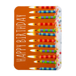 GELUKKIGE VERJAARDAG Kleurrijke Moderne Gift Magne Magneet