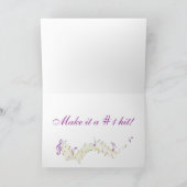 Gelukkige Verjaardag Kleurrijke Muzieknoten Kaart (Binnen)