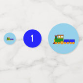 Gelukkige verjaardag Kleurrijke Train-thema jongen Confetti (Voorkanten)