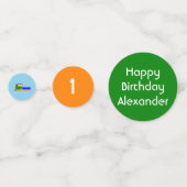 Gelukkige verjaardag Kleurrijke Train-thema jongen Confetti (Achterkanten)