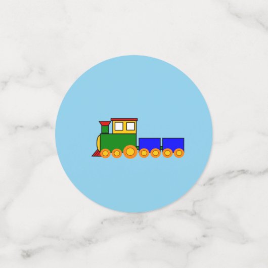 Gelukkige verjaardag Kleurrijke Train-thema jongen Confetti (Kleine voorkant)