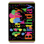 Gelukkige verjaardag kleurrijke viering magneet (Verticaal)