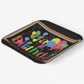 Gelukkige verjaardag kleurrijke viering papieren bordje (Gebogen)