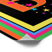 Gelukkige verjaardag kleurrijke viering poster (Hoek)