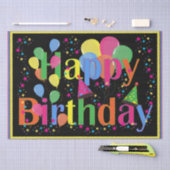 Gelukkige verjaardag kleurrijke viering tissuepapier (Craft)
