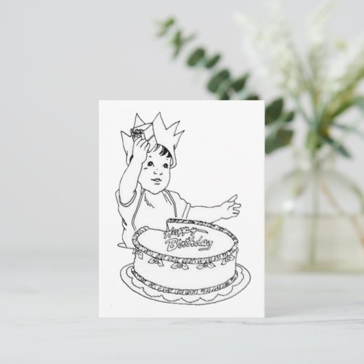 Gelukkige verjaardag kleuter briefkaart