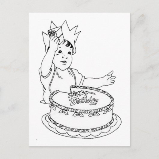 Gelukkige verjaardag kleuter briefkaart (Voorkant)