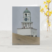 Gelukkige Verjaardag - Klokketoren Kaart (Gele Bloem)
