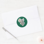 Gelukkige Verjaardag Koala op Eucalyptus Branch Ronde Sticker (Envelop)