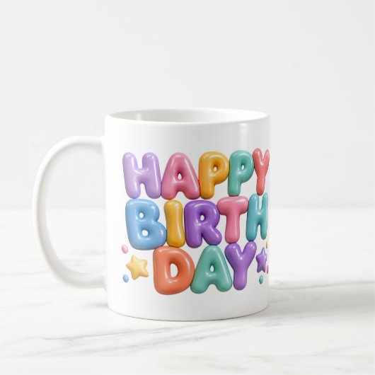 Gelukkige verjaardag koffiemok (Links)
