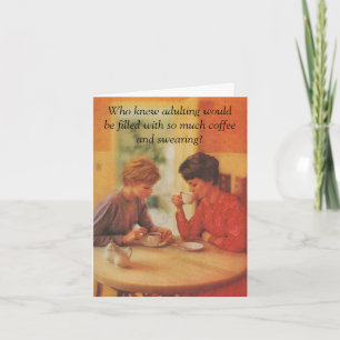 Gelukkige verjaardag. Koffievriend. Kaart