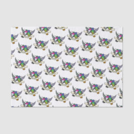 Gelukkige verjaardag! Kolibries met lint Cartoon Tissuepapier