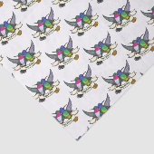 Gelukkige verjaardag! Kolibries met lint Cartoon Tissuepapier (Detail)