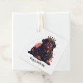 Gelukkige Verjaardag Koninklijke Rottweiler Hond K Bedankjes Labels (In situ)