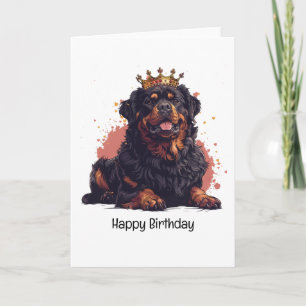 Gelukkige Verjaardag Koninklijke Rottweiler Hond K Kaart