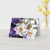 Gelukkige verjaardag-Krokus Kaart (Gele Bloem)