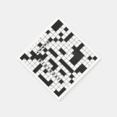 Gelukkige Verjaardag Kruiswoordpuzzel Servet (Hoek)