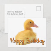 Gelukkige verjaardag kuiken briefkaart (Voorkant / Achterkant)