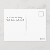 Gelukkige verjaardag kuiken briefkaart (Achterkant)