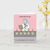 Gelukkige Verjaardag Kwaliteitscontrole Inspecteur Kaart (Gele Bloem)