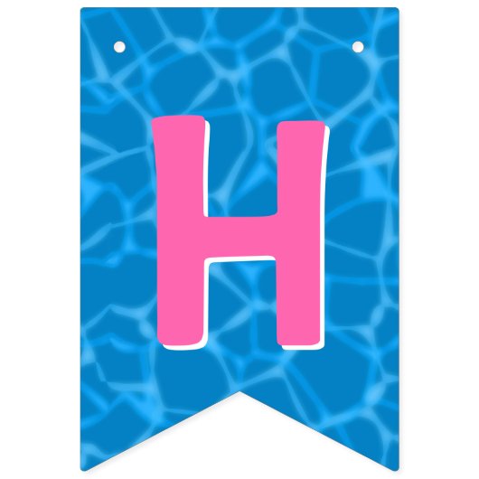 Gelukkige Verjaardag l Pool Party l Dessert Vlaggetjes (Tweede vlag)