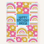 Gelukkige verjaardag laat angela-design feest notitieboek (Voorkant)