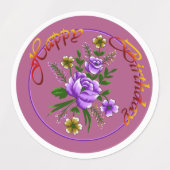 gelukkige verjaardag labels (Design 1)