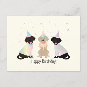 Gelukkige verjaardag Labrador Retriever honden Briefkaart