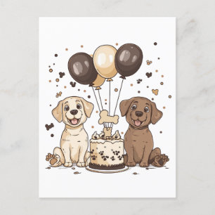 Gelukkige verjaardag Labrador Retriever honden Briefkaart