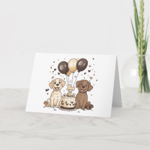 Gelukkige verjaardag Labrador Retriever honden Kaart